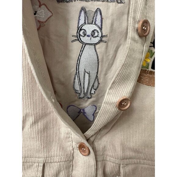 Studio Ghibli Kiki’s Delivery Service Jiji Floral Women’s Corduroy Jacket Size M - Picture 9 of 12